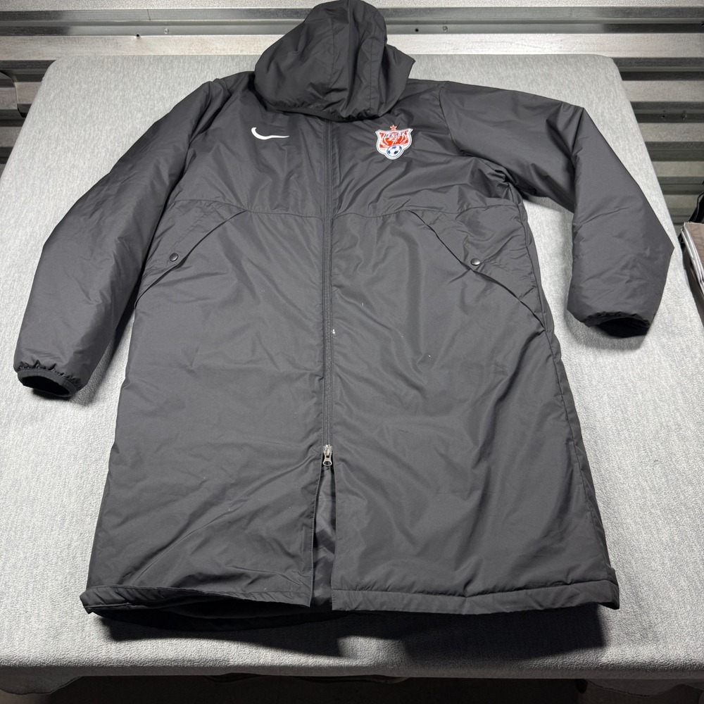Nike Park 20 Sdf Jacket Men Xl Black Loose Fit Heat Fc Soccer Logo Quilted
